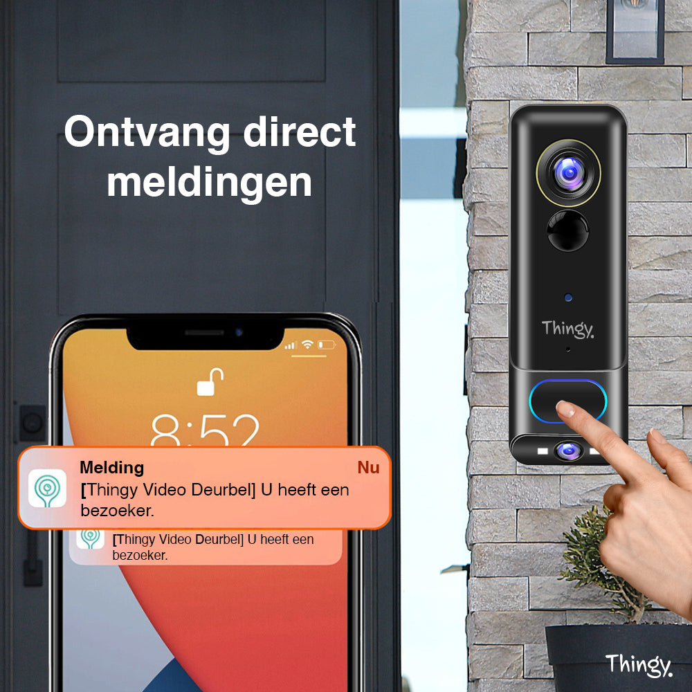 Thingy® Video Deurbel 2K Dual Camera