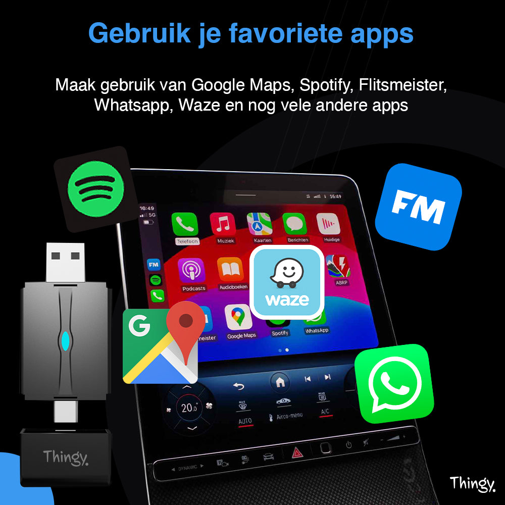 Thingy® 2-in-1 CarPlay Dongle USB-A & USB-C