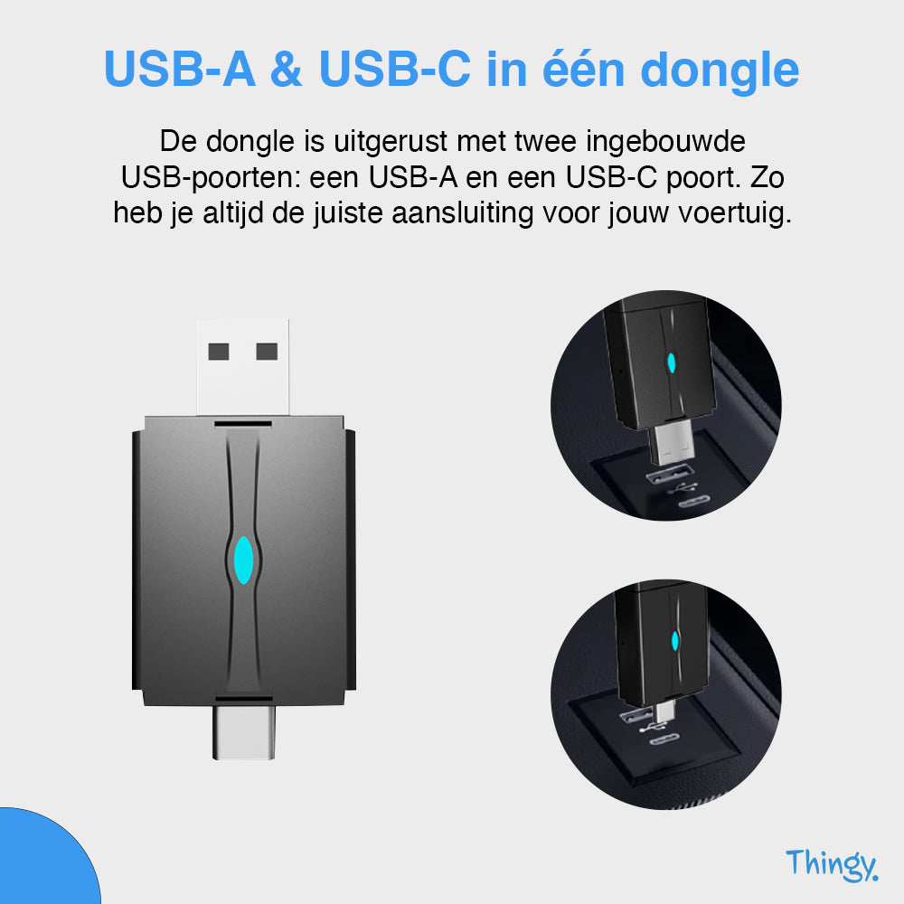 Thingy® 2-in-1 CarPlay Dongle USB-A & USB-C