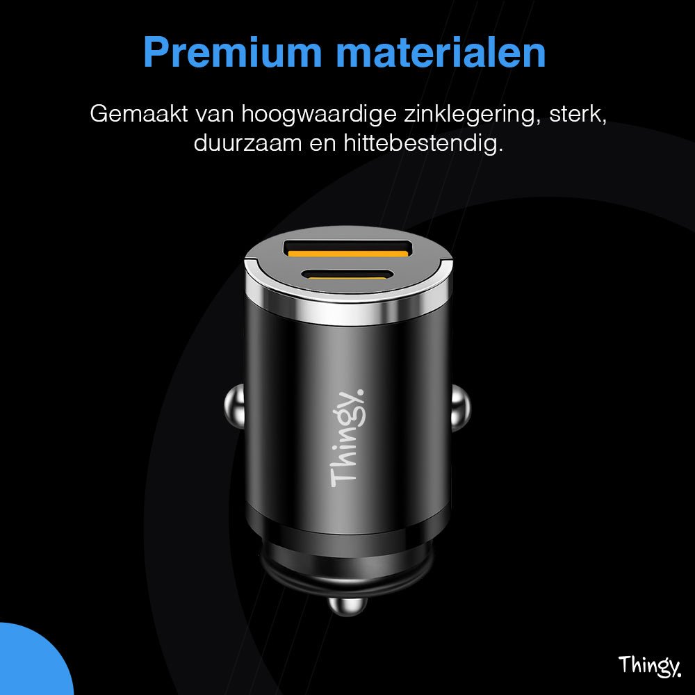 Thingy® Autolader 100W USB - A & USB - C - Thingy