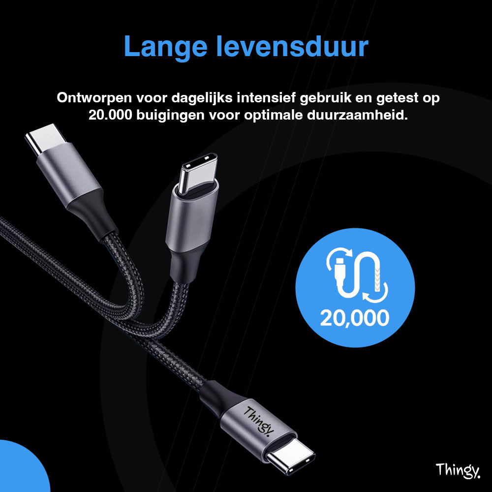 Thingy® Premium USB-C naar USB-C Kabel 2 Meter