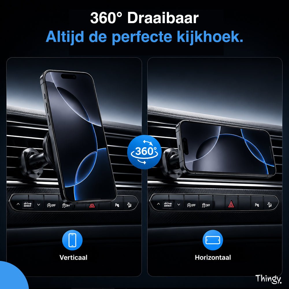 Telefoonhouder Auto | Ventilatie & Dashboard | Magnetisch | MagSafe Compatibel - Thingy
