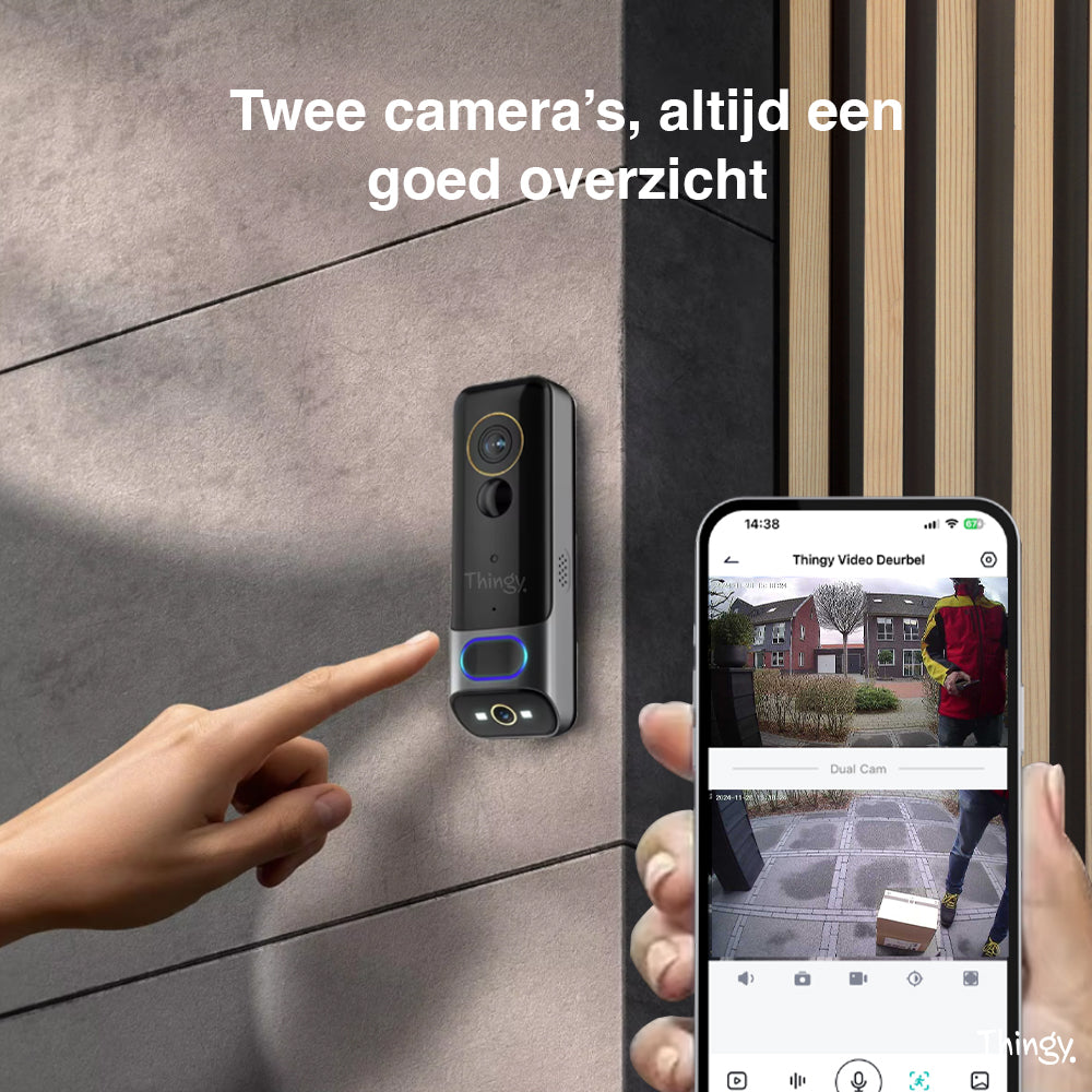 Thingy® Video Deurbel 2K Dual Camera