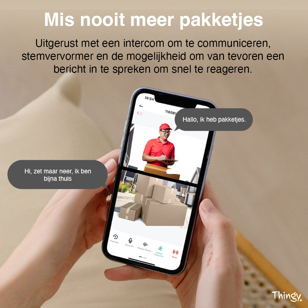 Thingy® Video Deurbel 2K Dual Camera