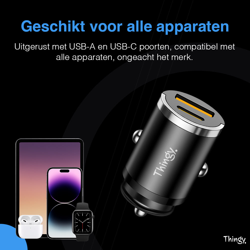 Thingy® Autolader 100W USB-A & USB-C