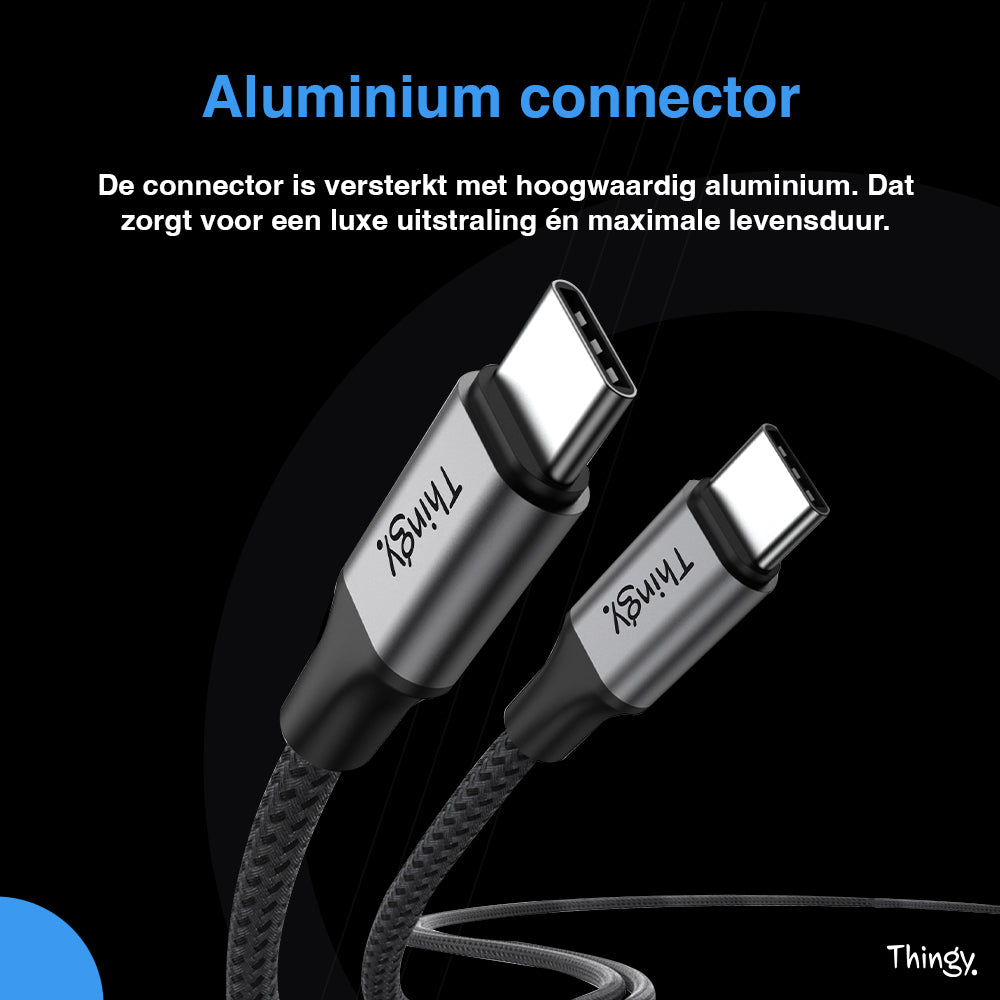 Thingy® Premium USB-C naar USB-C Kabel 2 Meter