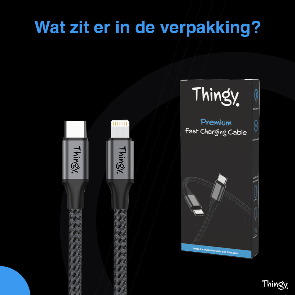 Thingy® Premium USB-C naar Lightning Kabel 2 Meter