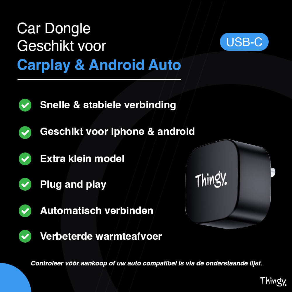 Thingy® Ultra Mini USB-C 2-in-1 CarPlay Dongle