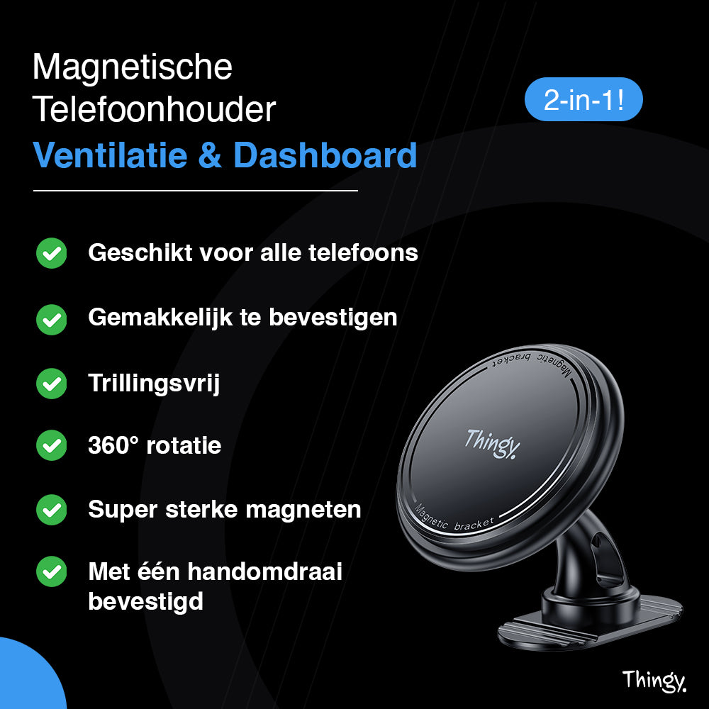 Telefoonhouder Auto | Ventilatie & Dashboard | Magnetisch | MagSafe Compatibel